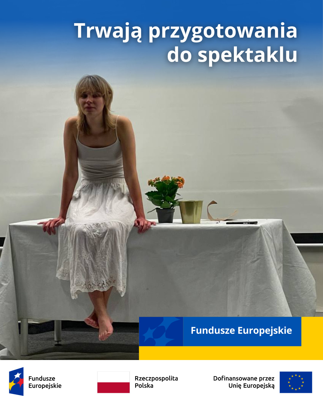 Participant during theatre rehearsals for the performance