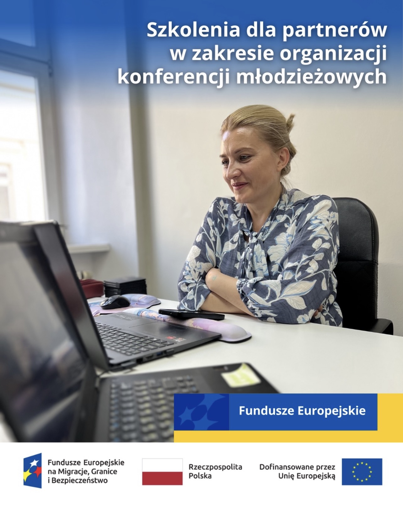 Online meeting during partner training on organising youth conferences